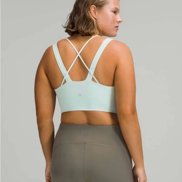 Lululemon Like a Cloud Longline Light Support sz 12, D/DD Cup Sports Bra - Mint - Picture 3 of 12